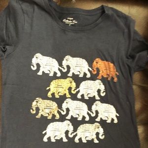 J. Crew Collection tee elephants